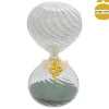 Ampulheta decorativa WILD ROMANCE de vidro 15cm