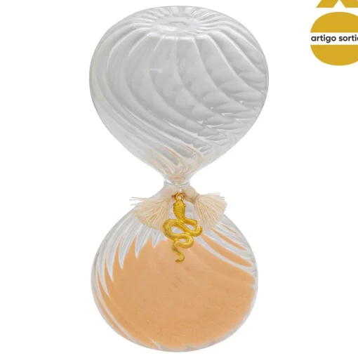 Ampulheta decorativa WILD ROMANCE de vidro 15cm