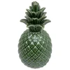Ananás verde decorativo em cerâmica