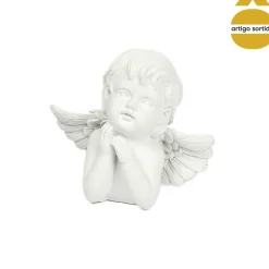 Anjo Branco Em Resina 12,5cm