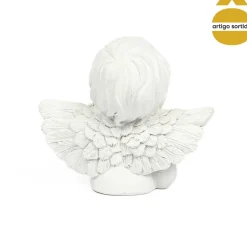 Anjo Branco Em Resina 12,5cm