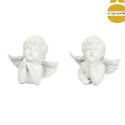 Anjo Branco Em Resina 12,5cm