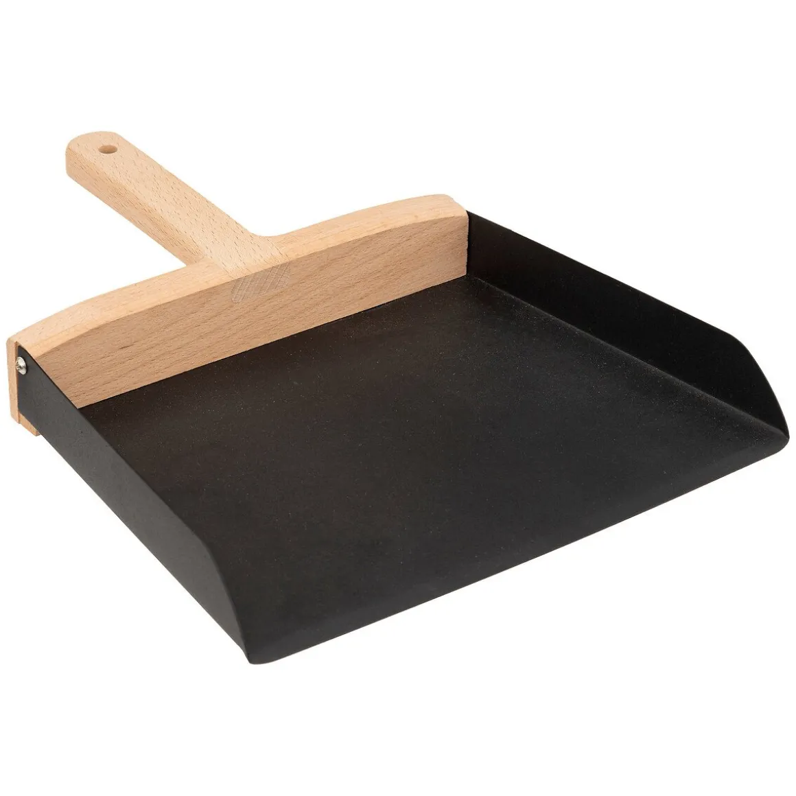 Apanhador e pá em madeira e metal