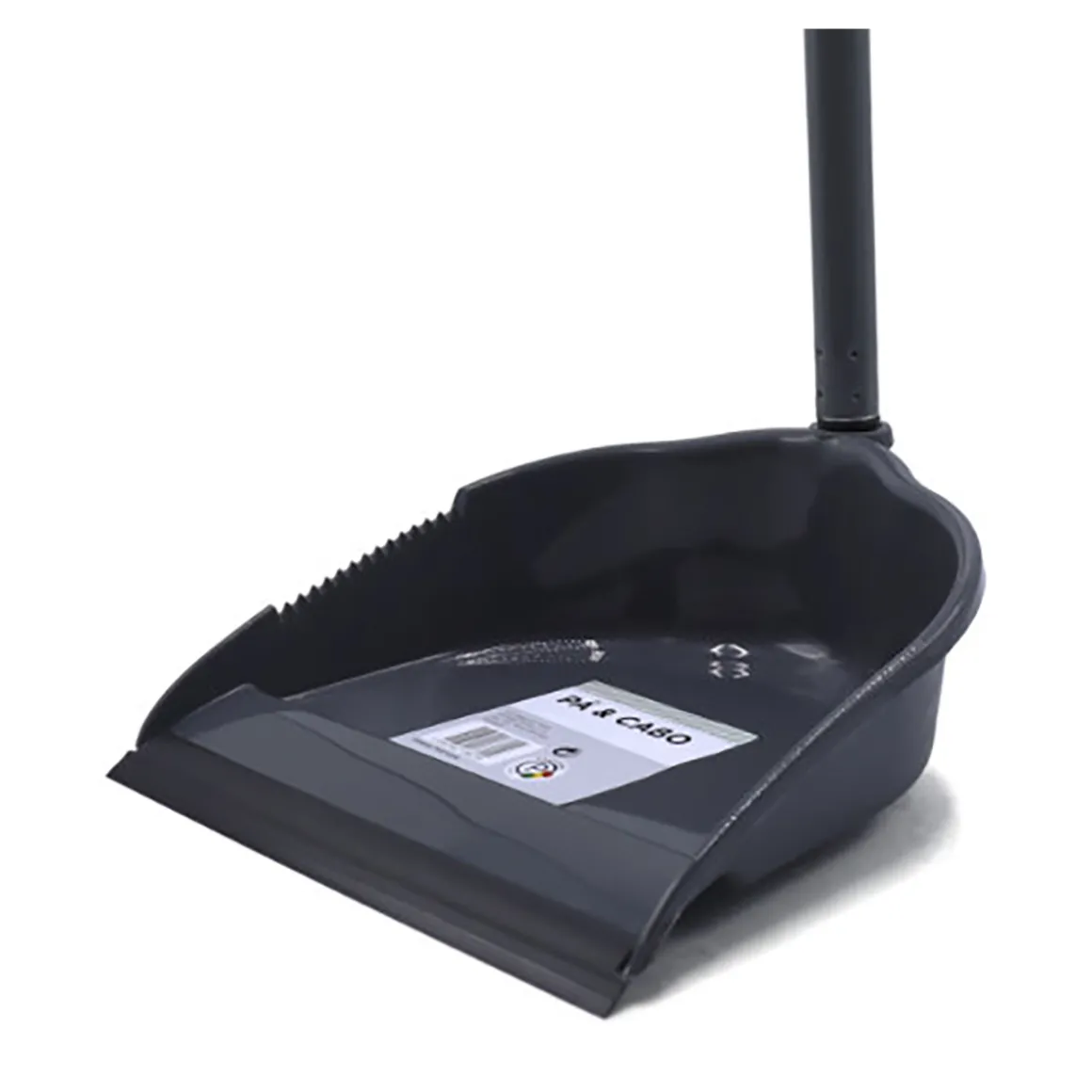 Apanhador lixo com cabo cinza