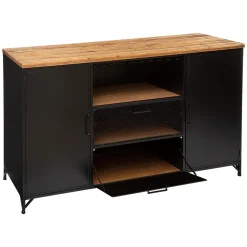 Aparador CIERNA preto 85x42,5x140cm