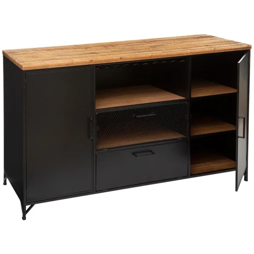 Aparador CIERNA preto 85x42,5x140cm