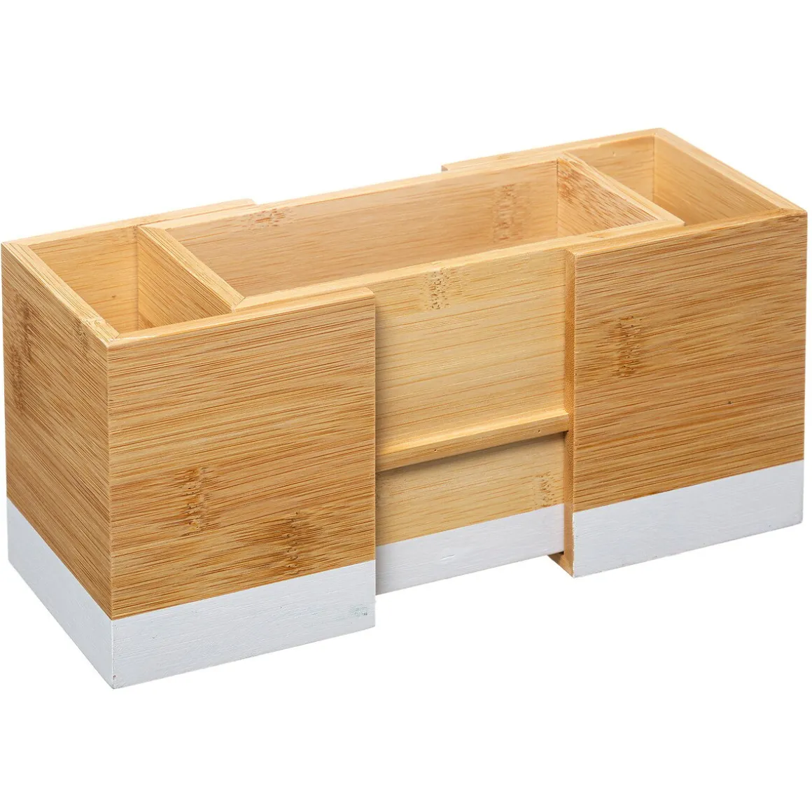 Armazenamento de talheres extensível em bambu