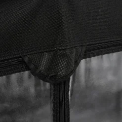 Armário de arrumação preto em tecido