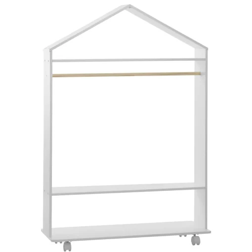 Armário MONTESSORI branco com varão
