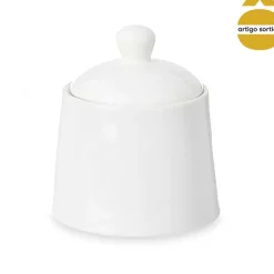 Açucareiro redondo branco em porcelana 350ml