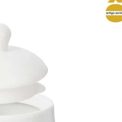 Açucareiro redondo branco em porcelana 350ml