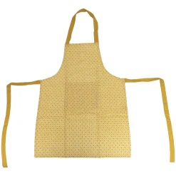 Avental de cozinha amarelo de algodão
