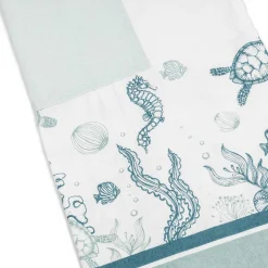 Avental OCEAN LIFE azul em algodão
