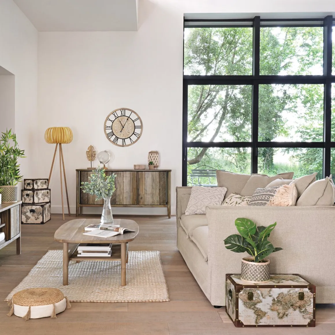 Baú decoração mundo ANZO 29x57cm