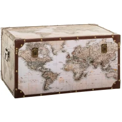 Baú decoração mundo ANZO 16x35cm