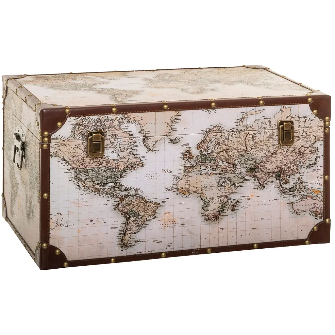 Baú decoração mundo ANZO 16x35cm