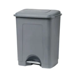 Balde cinza com pedal 35l