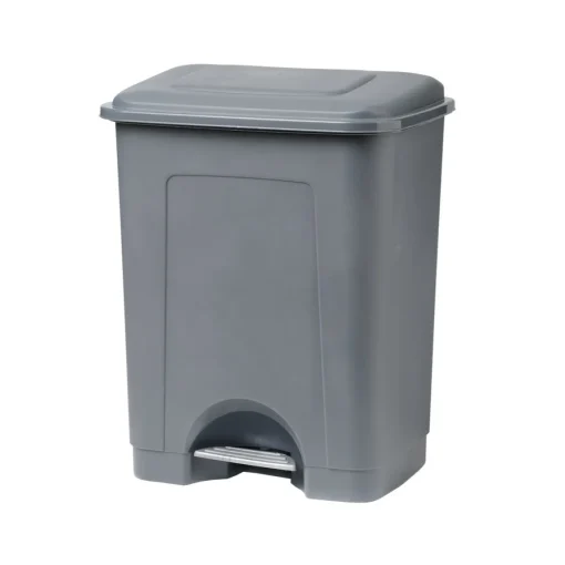 Balde cinza com pedal 35l