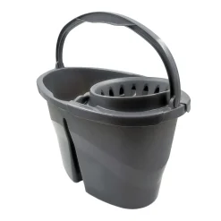 Balde com espremedor cinza com divisória 16l
