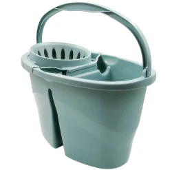 Balde com espremedor STONEBLUE com divisória 16l
