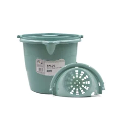 Balde com espremedor stoneblue12l