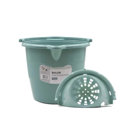 Balde com espremedor stoneblue12l