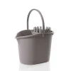 Balde com espremedor taupe 16l
