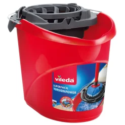 Balde com espremedor vermelho 10l