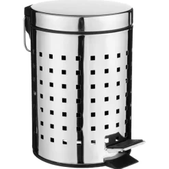 Balde cube prateado em inox 3l