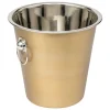 Balde de gelo dourado em inox 21,5cm