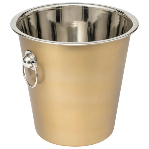 Balde de gelo dourado em inox 21,5cm