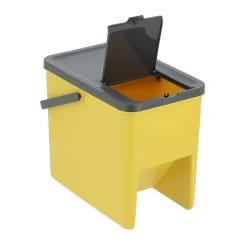 Balde do lixo amarelo empilhável 20l