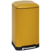 Balde do lixo ARIANE amarelo em metal 30l