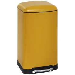 Balde do lixo ARIANE amarelo em metal 30l
