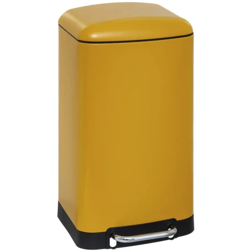 Balde do lixo ARIANE amarelo em metal 30l