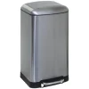 Balde do lixo ARIANE prateado em metal 30l