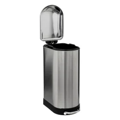Balde do lixo ARIANE prateado em aço inox 30l