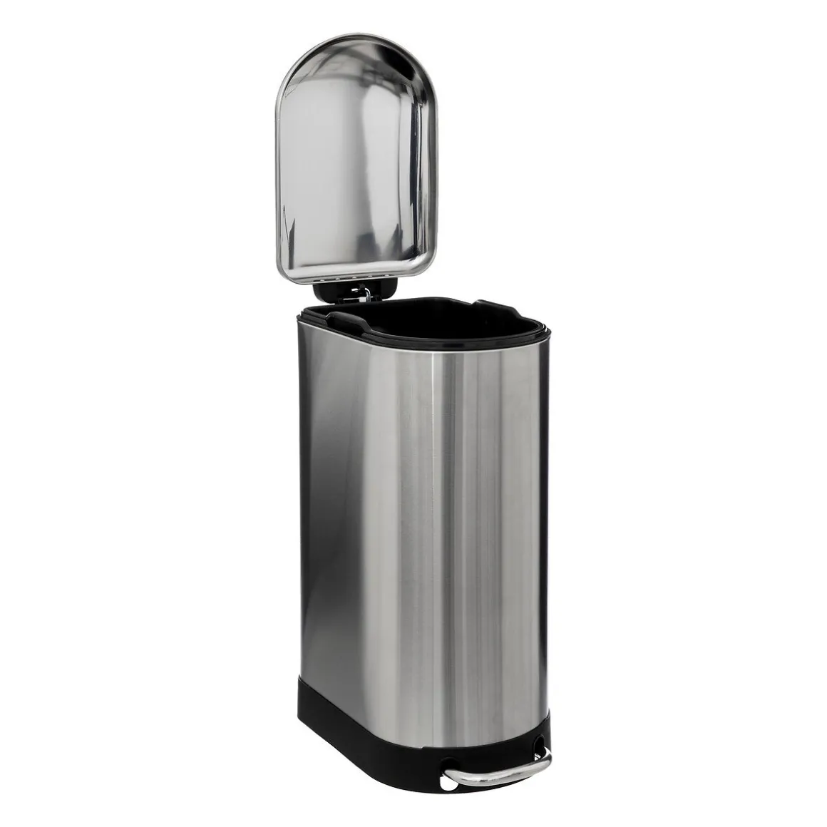 Balde do lixo ARIANE prateado em aço inox 30l