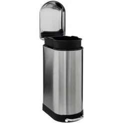Balde do lixo ARIANE prateado em aço inox 30l