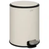 Balde do lixo com pedal DELTA bege em metal 6l