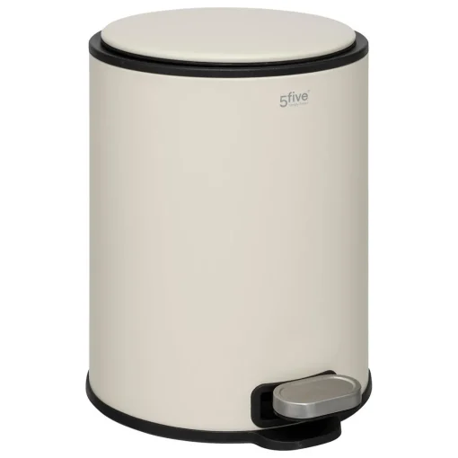 Balde do lixo com pedal DELTA bege em metal 6l