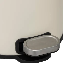 Balde do lixo com pedal DELTA bege em metal 6l