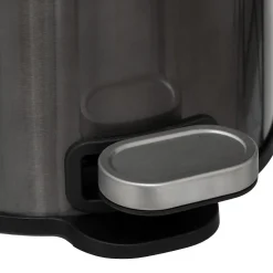 Balde do lixo com pedal DELTA preto em metal 6l