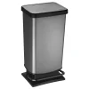 Balde do lixo com pedal 40l carbono