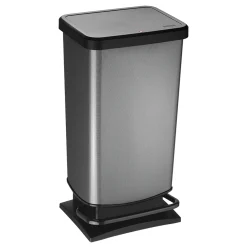 Balde do lixo com pedal 40l carbono