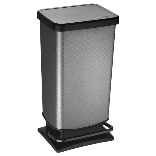 Balde do lixo com pedal 40l carbono