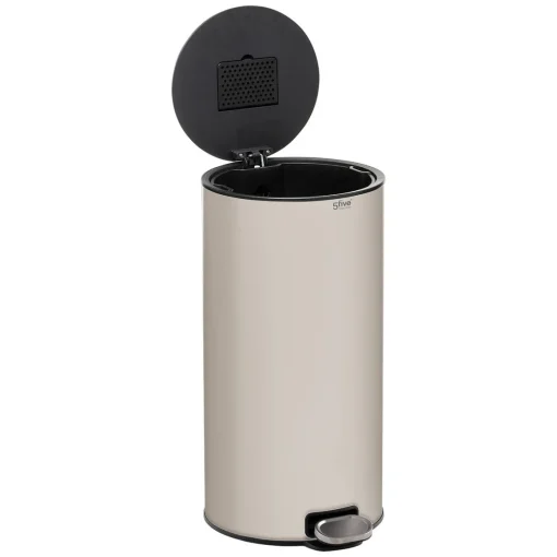 Balde do lixo DELTA bege em metal 30L
