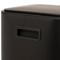 Balde do lixo DELTA preto em metal 30l