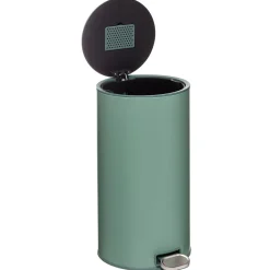 Balde do lixo DELTA verde em metal 30l