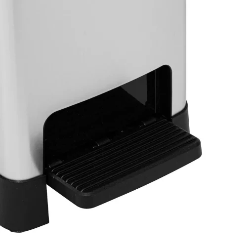 Balde do lixo prateado softclose 40l